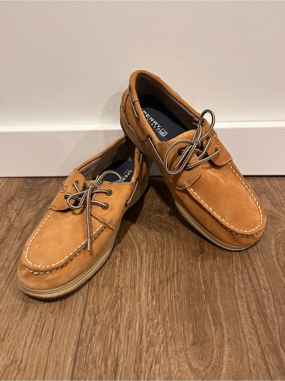 Sperry Topsider mens leather boat shoes size 7W